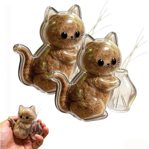 (2 Pcs, one size) Cat Whisker Holder Fridge Magnet, Cat-Shaped Keepsake