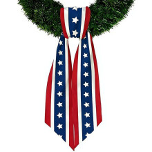 (2 Flag, One Size) Patriotischer Kranz Sash, rot/weiß/Blau, für Haustür & Hochzeit