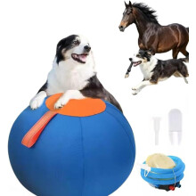 (Blue, L) Hoedenbal voor honden, groot, opblaasbaar, met nylon hoes - voor Australische herder