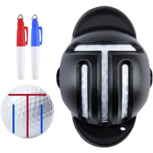 (T type scriber, One Size) Golfbal lijn markeer set, snel drogend, met 2 markers - voor golfers