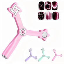 (pink, 1pcs) 4 v 1 magnet na mačacie oko na gélové nechty, silný magnet, nechtové umenie