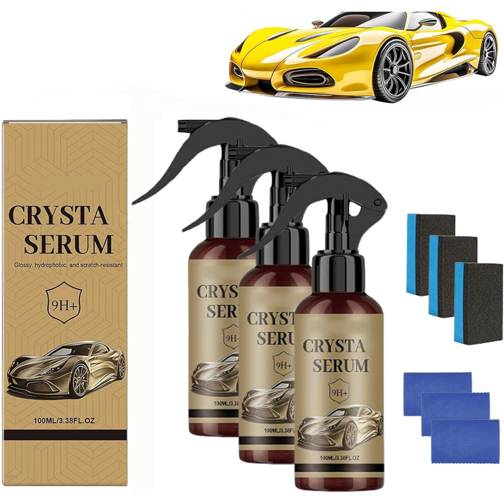 (3 Pcs, One Size) 100Ml Crystal Serum For Cars Â Advanced Graphene Ceramic Coating For Cars,9H Hardness Graphene Coating For Auto Car Deta 5437706730989