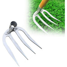 (sliver, four teeth) Eisenjätstecher 2.0, schwer, 6 mm Manganstahl, doppelköpfig