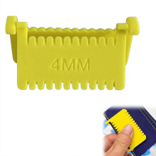 (Yellow, 4mm) Clip-on Nählineal, 2026, 2/3/4 mm Abstand, für Patchwork