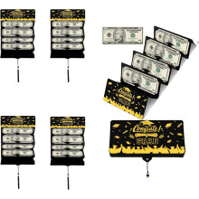 (4 Pcs, One Size) Regalo graduación dinero 6 ranuras, sobre tarjeta.
