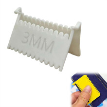 (White, 3mm) Clip-on Nählineal, 2026, 2/3/4 mm Abstand, für Patchwork
