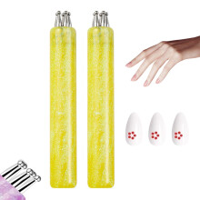 (yellow, one size) 2 ks květinový tečkovací pera na nehty