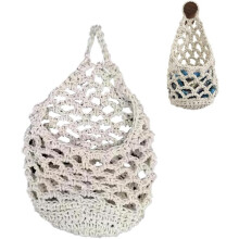 (White, Small) Macrame Plant Hanger Set,Handmade Cotton Rope Wall Hanging Planter Baskets for Indoor Plants,Space Saving Boho Plants Ho