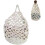 (White, Small) Set colgantes macrame algodón, plantas interior. 1