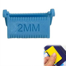 (Blue, 2mm) Clip-on Nählineal, 2026, 2/3/4 mm Abstand, für Patchwork