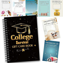 (Black, 1pcs) Libro tarjetas regalo universidad 2026, supervivencia.