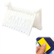 (White, 4mm) Clip-on Nählineal, 2026, 2/3/4 mm Abstand, für Patchwork