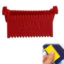 (Red, 3mm) Clip-on Nählineal, 2026, 2/3/4 mm Abstand, für Patchwork