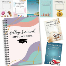 (White, 1pcs) Libro tarjetas regalo universidad 2026, supervivencia.