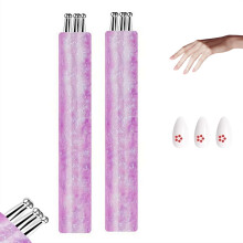 (light purple, one size) 2 ks květinový tečkovací pera na nehty