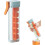 (Orange, 1pcs) One Hand Press Ice Tray Mold, Square, 6 Grid, Cup 1