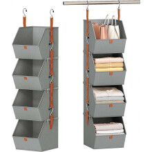 (Grey, 1set) 4 taso roikkuva vaatekaappi järjestäjä