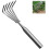 (Silver, 5 teeth) Stainless Steel Yard Rake, Ergonomic Handle, Weeding 1