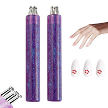 (purple, one size) 2 ks květinový tečkovací pera na nehty