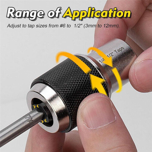 Tap Socket Set, 3PCS Tap Extractor Tool with Adjustable ,Tap Sockets with A 3/8inch Socket Adapter for Taps ,Reamers 1