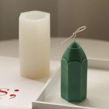 (A) 3D Pencil Shape Silicone Mold DIY Cylindrical Aromatherapy Candle Soap Gypsum Resin Handmade Craft Mould for Candle Making