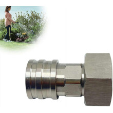 (Connector, 1set) Garden Hose to Pressure Washer Adapter, 3/4 inch Female to 1/4 inch Stainless Steel Quick Connect Fitting, Leak Proof Wa