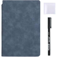 (Cowboy Blue, One size) A5 suchý mazací notebook s koženým obalom, prenosný, opakovane použiteľný