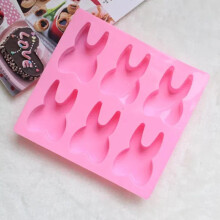 (Random) 6 Cavity Tooth Shaped Silicone Mold Reusable Mould for Cake Chocolate Candy Candle Soap Jelly Pudding DIY Baking Decoration Tool
