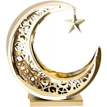 (Style C, 1pcs) Eid Mubarak kuun muotoinen kynttilänjalka