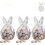 (transparent, 3pcs) Borcan sticlă iepure urechi, Paște 1