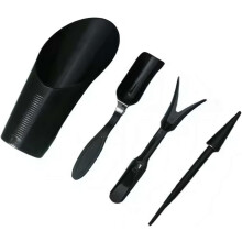 (black, 1set) Set 4 mini outils jardin plantes intérieur, pelle cuillère rempotage