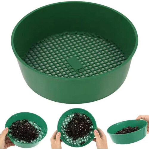 (green, 1pcs) Kivipuutarha siivilä, pyöreä, musta