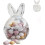 (transparent, 1pcs) Borcan sticlă iepure urechi, Paște 1