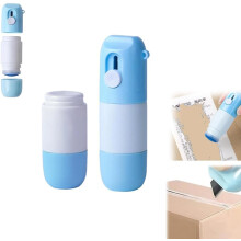 (Blue, 1 Count (Pack of 1)) 2-in-1 Thermal Paper Privacy Wipe Box Cutter,New Water-Based Thermal-Paper Eraser Pen,Thermal Label Correction Marker wi