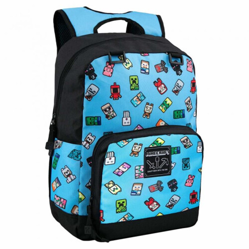 Backpack - Minecraft - Bobble Mobs 17" Blue New j9523