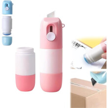 (Pink, 1 Count (Pack of 1)) 2-in-1 Thermal Paper Privacy Wipe Box Cutter,New Water-Based Thermal-Paper Eraser Pen,Thermal Label Correction Marker wi