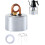 (Silvery-B, 1set) Portable Mini Alcohol Camping Stove, Windproof, Fast-Heating 1