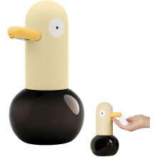 (Yellow, One Size) Automatische zeepdispenser voor kinderen, eend, aanraakloos - geel, waterdicht oplaadbaar