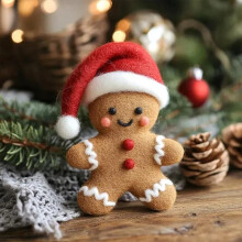 (little bear, 1pcs) Collezione feltro natale amici, 2025, ornamenti lana, regalo