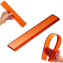 (30cm, 1pcs) High Resilience Plastering Scraper, Flexible Arc Design for Internal & External Curved Surfaces, Ergonomic Grip Drywall
