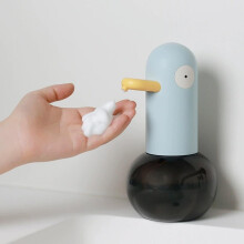 (Blue, One Size) Automatische zeepdispenser voor kinderen, eend, aanraakloos - geel, waterdicht oplaadbaar