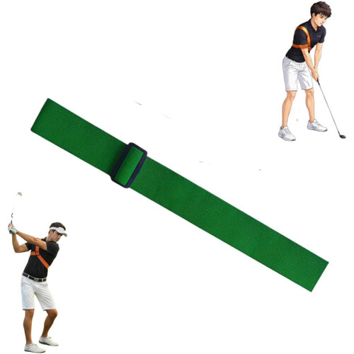 (Green, 1pcs) Golf Swing Correction Band, Adjustable, Waist Training