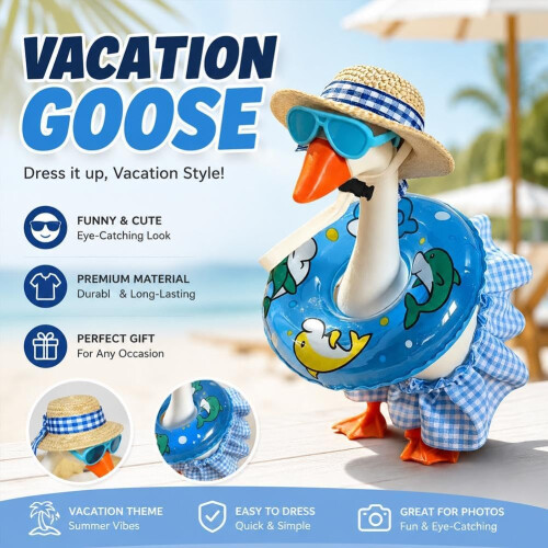 (Blue, 1set) Costum bikini gâscă 18cm, amuzant 1