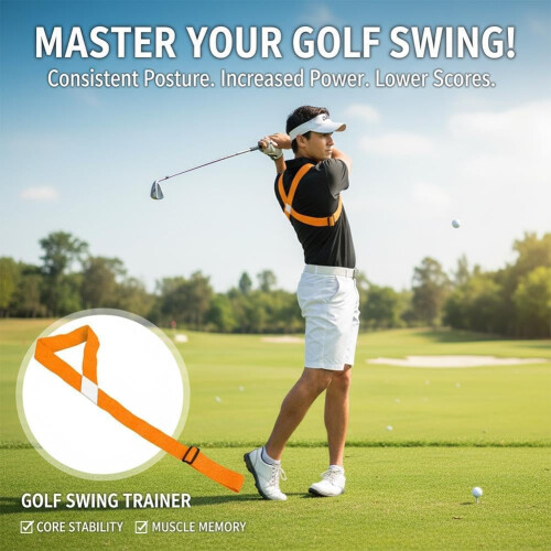 (Green, 2pcs) Golf Swing Correction Band, Adjustable, Waist Training 2