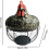 (Black, 1pcs) Coș ouă metalic cu capac ceramic pui 5