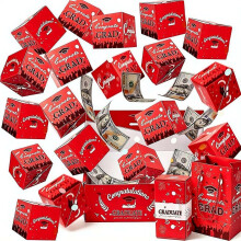 (Red, 1 Count (Pack of 1)) Caja sorpresa graduación rojo azul, dinero rebotante.