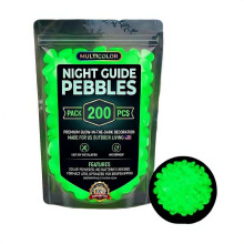(Green, 200pcs) Színes sötétben világító kerti kövek, 200/400 db fluoreszkáló kavics kertbe