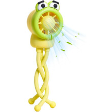 (Yellow, One size) Mini ventilateur poussette pieuvre, clip, 3 vitesses, tripod silicone