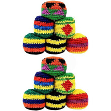 (Random Color, -) 6/12kpl neulottu footbag setti