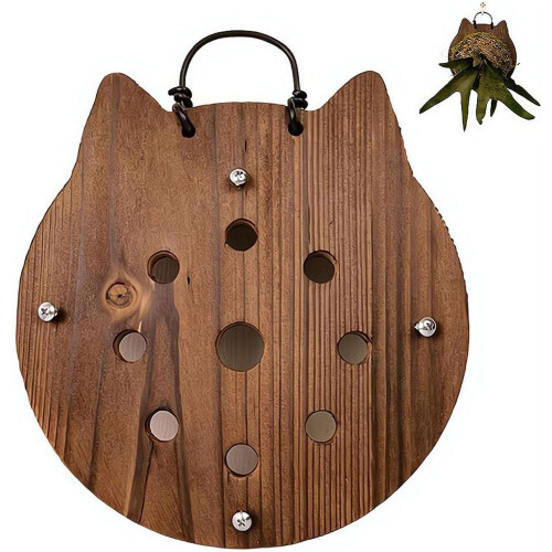 (L, 1pcs) Tabla montar helechos forma gato, pared.